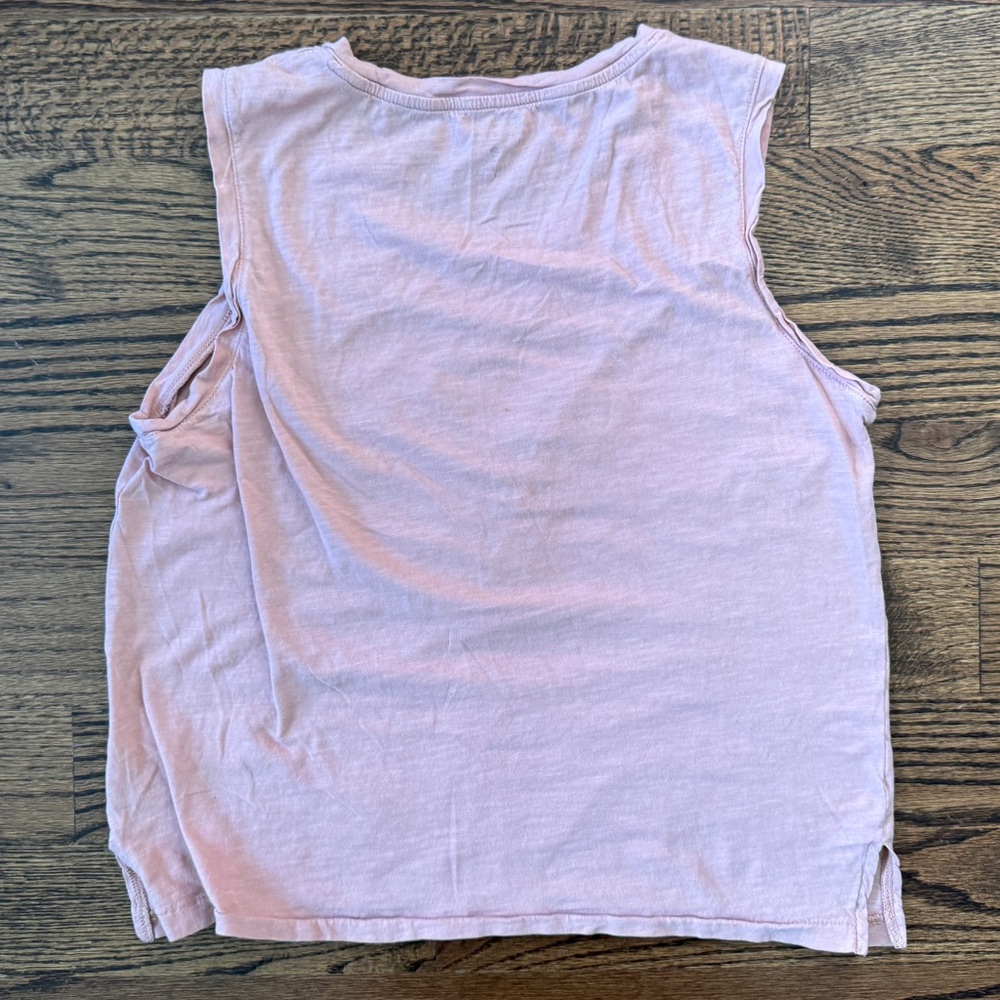 Madewell Whisper Cotton Crewneck Pocket Muscle Tank - Size M - Picture 2 of 5